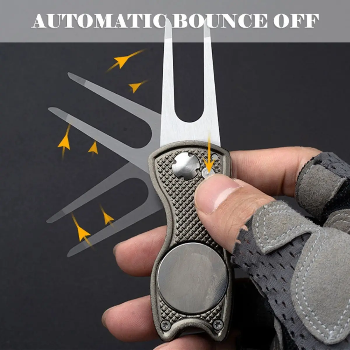 Foldable Divot Repair Tool with Magnetic Ball Marker