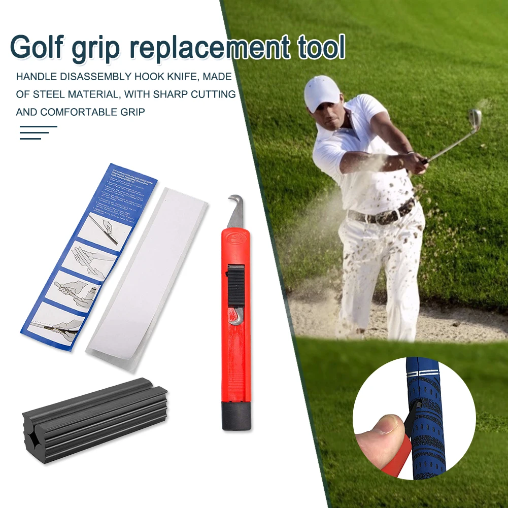 Golf Regripping Kit – 13 Grip Tape Strips, Rubber Vise Clamp and Grip Removal Tool